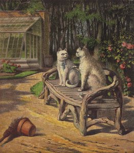 La vie londonienne de Pussy (chromolithographie) - English School