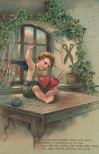 Putto joignant des cœurs - English School