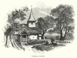 Église de Pyrford (gravure) - English School