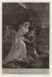 La fuite de la reine Marie du château de Lochleven - English School