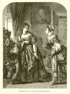 La reine Anne et Mme Danvers dans la salle de présence - English School