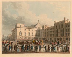 La reine Caroline revenant de la Chambre des Lords