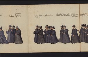 Procession funéraire de la reine Elizabeth I - English School