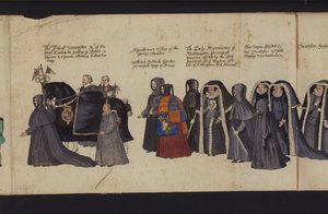 Procession funéraire de la reine Elizabeth I - English School