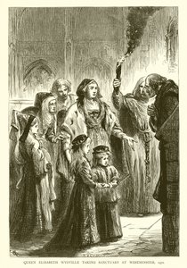 La reine Élisabeth Wydville se réfugiant à Westminster, 1471