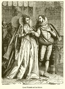 La reine Elizabeth et ses prétendants - English School