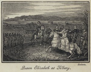 La reine Élisabeth à Tilbury - English School