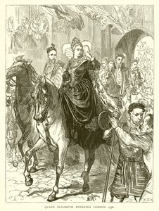 La Reine Élisabeth entrant à Londres, 1558 - English School