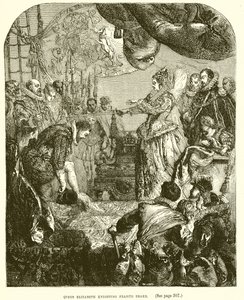 La Reine Élisabeth adoubant Francis Drake - English School