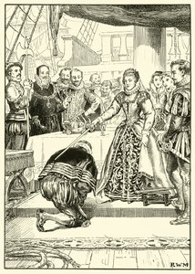 Reine Élisabeth à bord du Golden Hind - English School