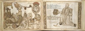 La reine Élisabeth avec la Renommée - English School