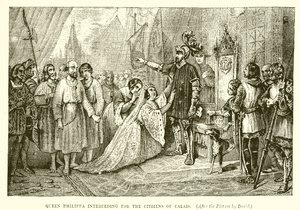 La reine Philippa intercédant pour les citoyens de Calais - English School