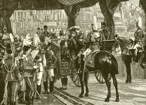 Reine Victoria, Jubilé, Abbaye de Westminster, carrosse, chevaux - English School