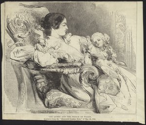 Reine Victoria et le prince de Galles - English School