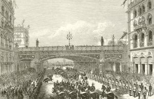 La Reine Victoria ouvrant le Viaduc de Holborn, 1869 - English School
