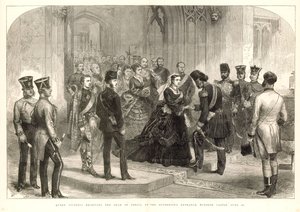 La reine Victoria recevant le Shah de Perse - English School