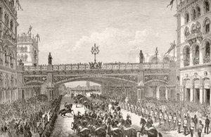La reine Victoria ouvrant le viaduc de Holborn en 1869, de 