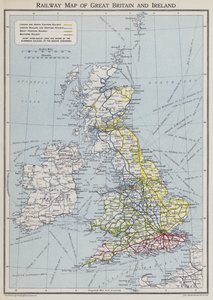 Carte ferroviaire de Grande-Bretagne et d