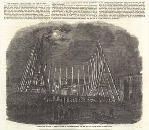 Élever les fermes du bâtiment à Leicester Square pour le grand modèle de la terre de M. Wyld - English School