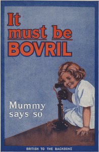 Couverture arrière du livre et journal de guerre Bovril Handy