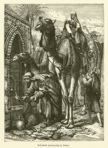 Rébecca en route vers Isaac (gravure) - English School