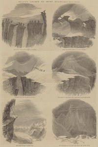 Ascension récente du Mont Blanc (gravure) - English School