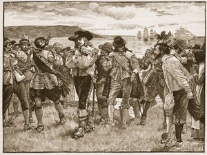 Réception de Viscount Wimbledon à Plymouth, illustration de Cassells Illustrated History of England - English School