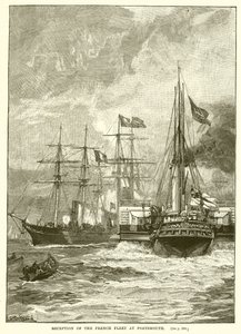 Réception de la flotte française à Portsmouth - English School