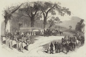 Réception de la reine au bâtiment de la Grande Exposition - English School