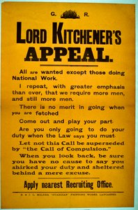 Affiche de recrutement - Appel de Lord Kitchener, 1914-18