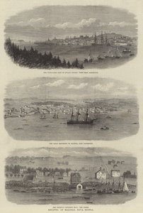 Régate à Halifax, Nouvelle-Écosse (gravure) - English School