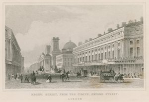 Regent Street, depuis The Circus, Oxford Street, Londres