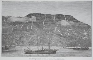 Escadron de secours de 1884 à Godhavn, Groenland, publié à Londres en 1886 - English School