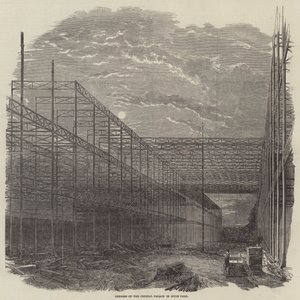 Restes du Crystal Palace à Hyde Park (gravure) - English School