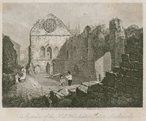 Restes de la salle, palais de Winchester, Southwark - English School