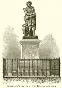 Statue de Rembrandt sur la Rembrandtsplein - English School