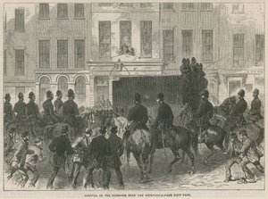 Transfert des prisonniers fenians du palais de justice de Bow Street - English School