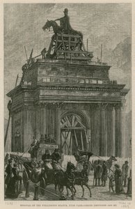 Retrait de la statue de Wellington, Hyde Park Corner - English School