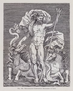 Composition Renaissance rendue en ligne (lithographie)