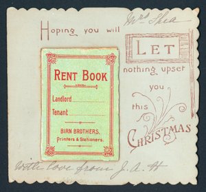 Livre de loyer, carte de Noël - English School