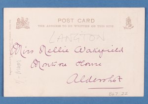 Dos de la carte postale des joueurs de football célèbres - C.B. Fry - English School