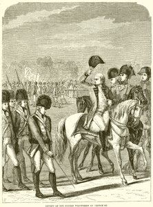 Revue des volontaires britanniques par George III - English School