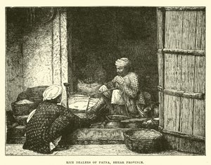 Marchands de riz de Patna, province de Behar - English School
