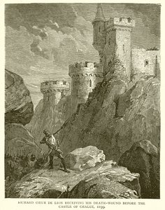 Richard Cœur de Lion recevant sa blessure mortelle devant le château de Châlus, 1199 - English School