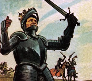 Richard III à la bataille de Bosworth - English School