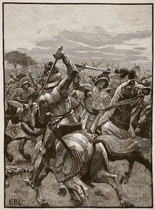 Richard III à la bataille de Bosworth, illustration de Cassells Illustrated History of England