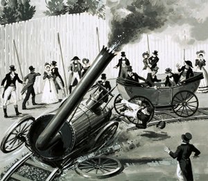 Richard Trevithick a construit un petit chemin de fer circulaire à Londres pour initier les gens au voyage en train - English School