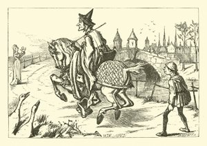 Chevauche un cheval de bois à Banbury Cross - English School
