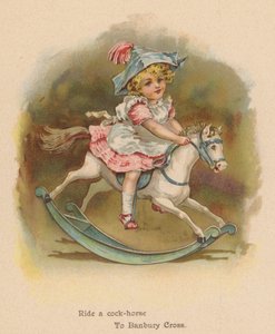 Chevaucher un cheval de bois à Banbury Cross - English School