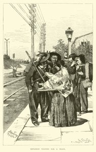 Fusiliers attendant un train - English School